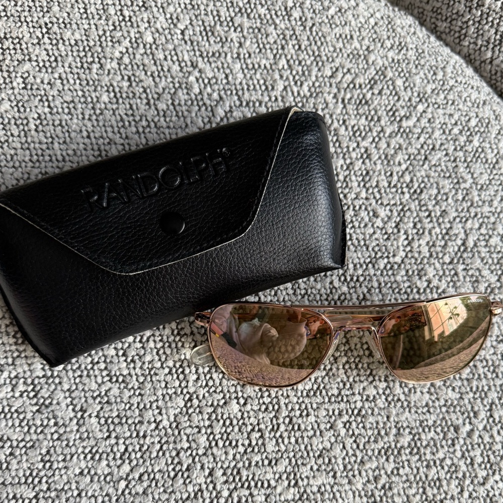 Randolph rose gold aviator sunglasses